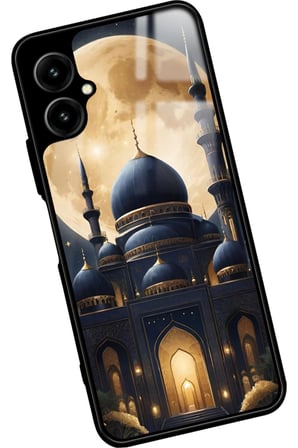 Omix X3 Uyumlu Cami Tasarımlı Parlak Silikon Kılıf
