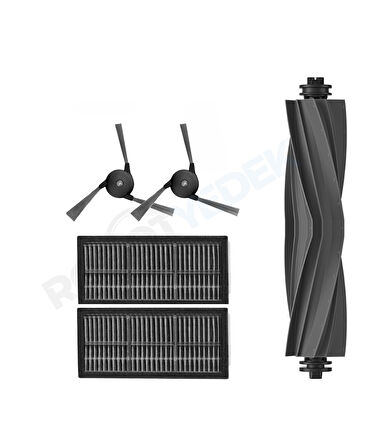 Dreame X40 Ultra L40 Ultra Uyumlu Mopsuz Kauçuk Fırça Hepa Filtre Seti-5 Parça