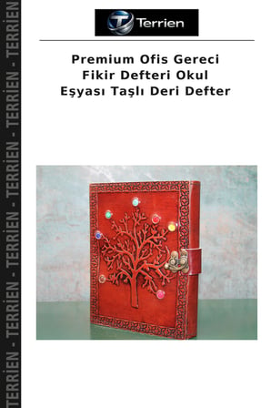 Premium Ofis Gereci Fikir Defteri Okul Eşyası Taşlı Deri Defter