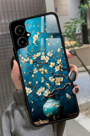 Omix X5 Uyumlu Van Gogh Mavi Ağaç Tablo Tasarımlı Parlak Silikon Kılıf