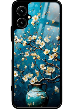 Omix X5 Uyumlu Van Gogh Mavi Ağaç Tablo Tasarımlı Parlak Silikon Kılıf