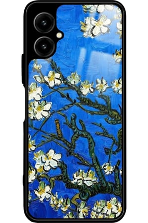 Omix X5 Uyumlu Van Gogh Mavi Ağaç Tablo Tasarımlı Parlak Silikon Kılıf