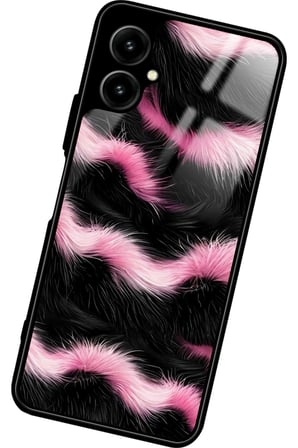 Omix X5 Uyumlu Pembe Zebra Tasarımlı Parlak Silikon Kılıf