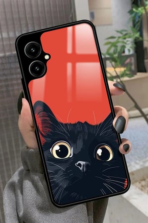Omix X5 Uyumlu Kedi Tasarımlı Parlak Silikon Kılıf