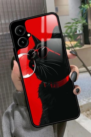 Omix X5 Uyumlu Kedi Tasarımlı Parlak Silikon Kılıf