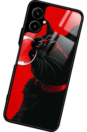 Omix X5 Uyumlu Kedi Tasarımlı Parlak Silikon Kılıf