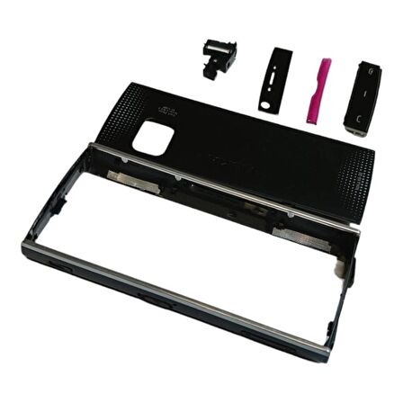 Nokia X6 Kapak Nokia X6-00 uyumlu Siyah Renk ön Kapak Arka Kapak ve Tuş Takımı