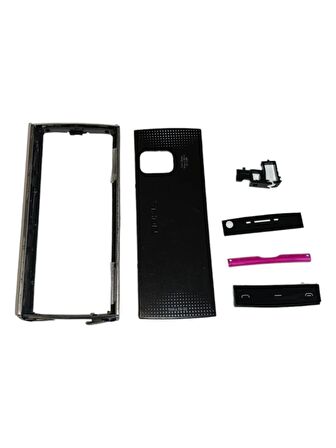 Nokia X6 Kapak Nokia X6-00 uyumlu Siyah Renk ön Kapak Arka Kapak ve Tuş Takımı