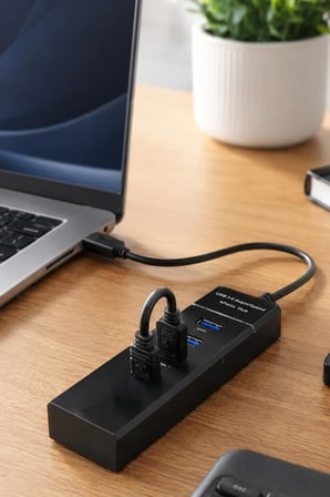 Özel Üretim Veri Cihaz Taşınır Usb Hub 4 Port Çoklayıcı 3.0 Çoğaltıcı YD32 Siyah