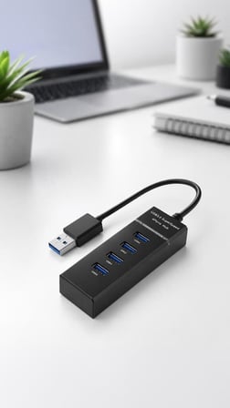 Özel Üretim Veri Cihaz Taşınır Usb Hub 4 Port Çoklayıcı 3.0 Çoğaltıcı YD32 Siyah