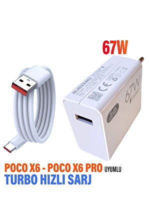 Poco X6 - Poco X6 Pro Uyumlu 67W Turbo Hızlı Şarj Aleti