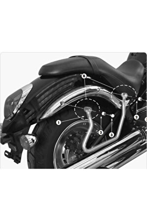 Gıvı T264 Kawasakı Vn 900 Custom - Classıc (06-14) Yan Kumaş Çanta Taşıyıcı