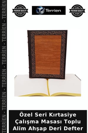 Özel Seri Kırtasiye Çalışma Masası Toplu Alim Ahşap Deri Defter