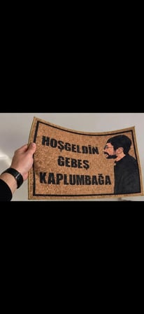 Hoş Geldin gebeş kaplumbağa Kapı Önü Koko Paspas – Dekoratif Kaymaz Taban