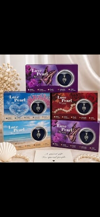 Love Pearl Gerçek İnci Dilek Kolyesi İstiridye İçinde Sürpriz İnci Hediye Seti