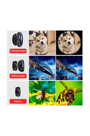 Balık Gözü Lens Fisheye Wide Makro Geniş Açılı Yakın Açılı Telefon Lensi Her Telefona Uyumlu