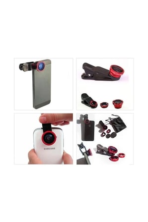 Balık Gözü Lens Fisheye Wide Makro Geniş Açılı Yakın Açılı Telefon Lensi Her Telefona Uyumlu