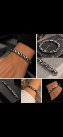 Unisex Gümüş Renk Paslanmaz Çelik Zincir Bileklik – Modern Tasarım