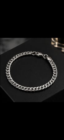 Unisex Çelik Görünümlü Gurmet Zincir Bileklik Şık Modern Tasarım