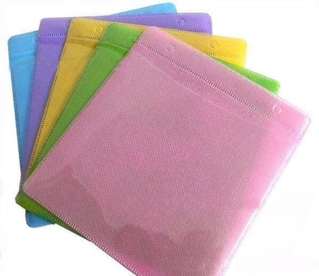 Özel Üretim Cd Dvd Zarfları Çift Yönlü 100'lü Paket Pembe Disk Zarfı Arşiv Renkli Cep