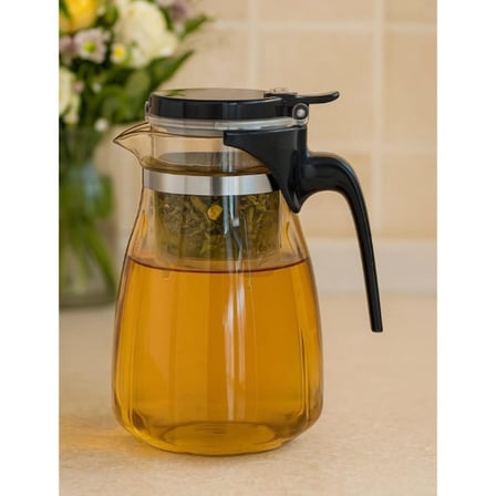 Premium 900 ml Süzgeçli Cam Sürahi Ferahlatıcı Tat Mutfak Gereci