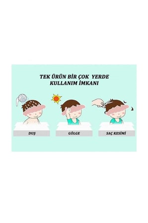 Çocuk Saç Yıkama Siperi Köpük Kaçmasını Azaltan Esnek Duş Tacı Yıkama Yardımcısı