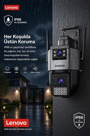 2 Kameralı 10MP Wifili Ultra Renkli Gece Görüşlü Hareket Takipli Güvenlik Kamerası