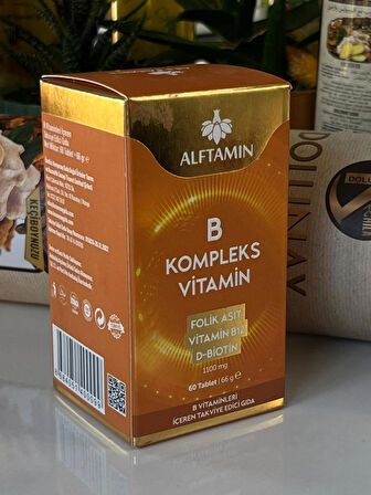 ALFTAMİN B KOMPLKES VİTAMİN FOLİK ASİT VİTAMİN B12 D-BİOTİN