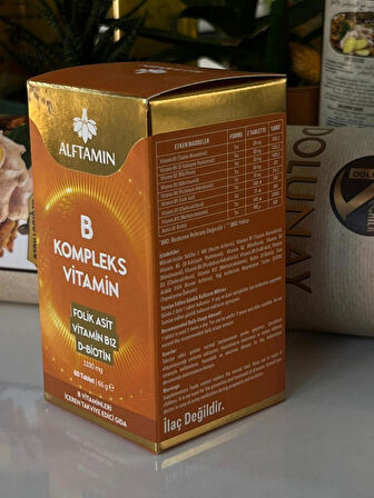 ALFTAMİN B KOMPLKES VİTAMİN FOLİK ASİT VİTAMİN B12 D-BİOTİN