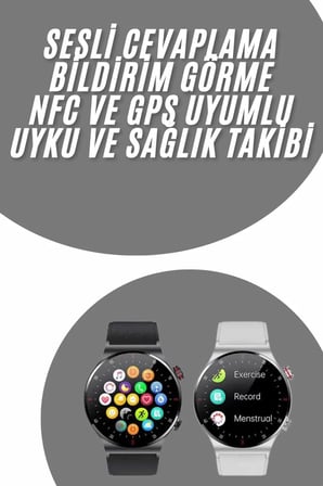 Akıllı Saat Adımsayar Nabız Ölçer Titreşim Özellikli Çağrı Cevaplama Sosyal Medya Yeni Nesil