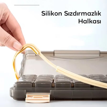 EZERE Haftalık Ilaç Kutusu | 7 Günlük | 28 Gözlü Haftalık Ilaç Kutusu-1852