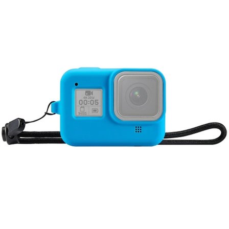 PULUZ PU428B GoPro HERO8 İçin Silikon Koruma Kılıfı+Wrist Strap-1852