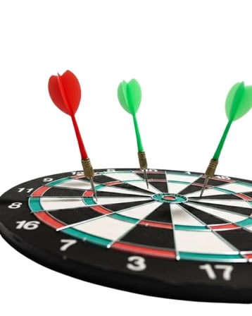 15 İnç Büyük Boy Dart Tahtası Ev Oyun Seti 4 Adet Metal Uç Oklu