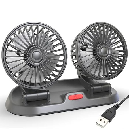 ALLY F410 USB Çift Başlıklı Araç Fanı Oto Fan Vantilatör-1852
