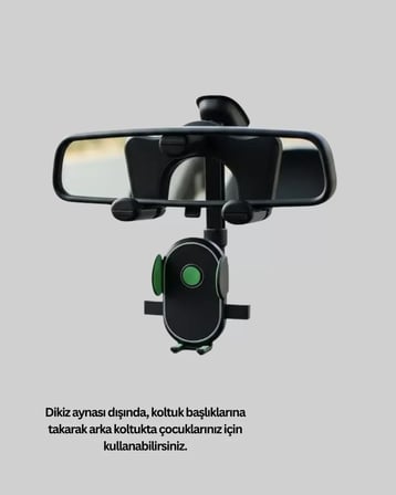 Dikiz Aynasına Takılan Telefon Tutucu Ayarlanabilir Çok Yönlü Araç Aksesuarı Yeni Nesil