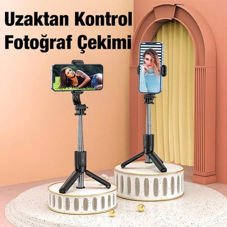 HOCO K17 Bluetooth Uzaktan Kontrol Selfie Çubuğu Tripod Mini Canlı Yayın Standı-1852