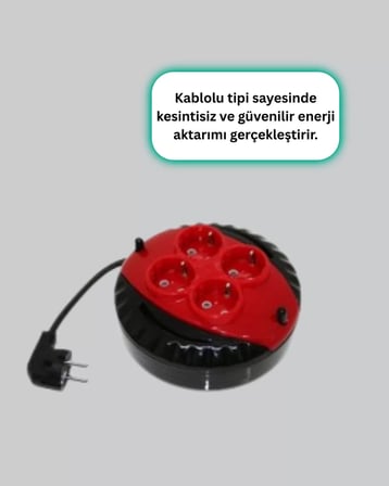 Ev ve Ofis İçin  Metre Kablolu  Priz Makarası