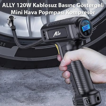 ALLY 120W Kablosuz Basınç Göstergeli Mini Hava Popmpası KompresörST-5007C-1852