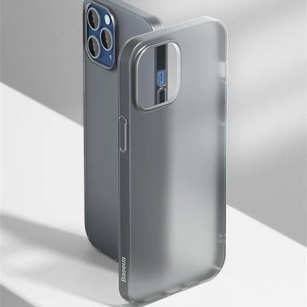 Baseus İPhone 12 Pro Max 6.7 Comfort İnce Şeffaf Kılıf Matte PP Kılıf-1852