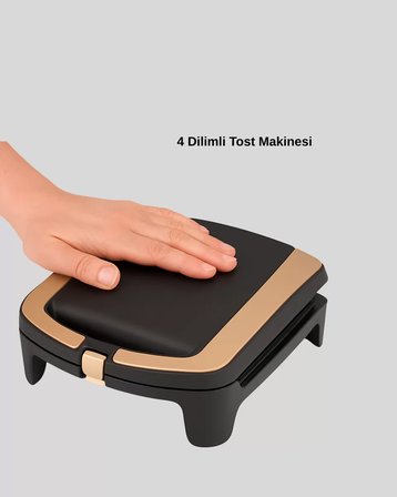 Tost Makinesi Ev Tipi Pratik Kullanım 4 Tost Kapasiteli Yeni Nesil