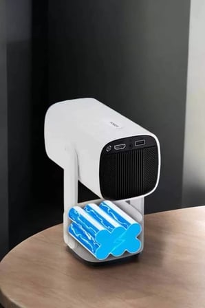 Akıllı Projeksiyon Powerbankli Taşınabilir Sinema Projektörü k HD Kaliteli