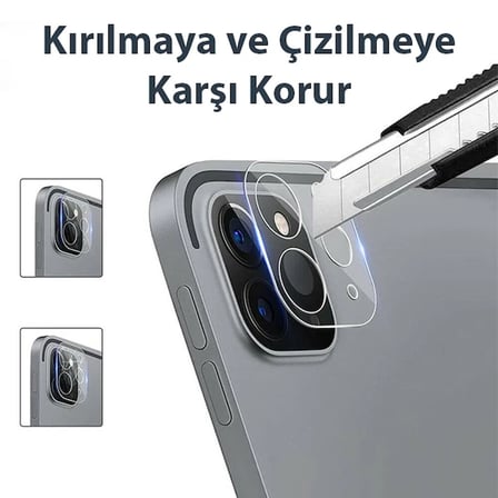 GOR iPad Pro  İPad Pro . - D Cam Kamera Koruyucu  SET-