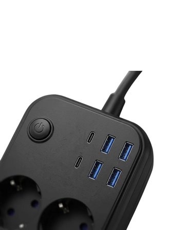 Akım Korumalı Çoklu Priz  USB  Type C  Priz Güvenli ve Hızlı Şarj