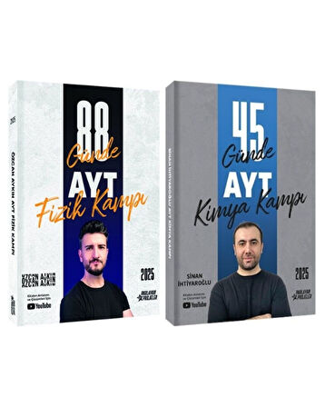 Parlayan Projeler 2025 AYT Fizik Kampı 88 Günde ve AYT Kimya Kampı 45 Günde 2li Set