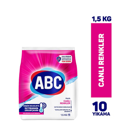 ABC DETERJAN Matik Canlı Renkler 1,5 Kg