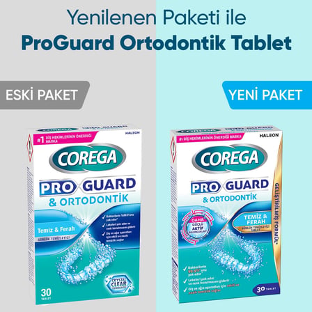 Corega Proguard & Retainer 30'lu Protez Temizleme Tableti