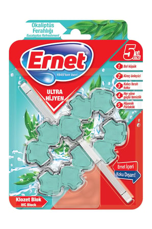 ERNET Klozet Ultra Hijyen Okaliptus Ferahliği 2 X 50 G