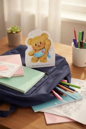 Miniso Lisanslı Butterbear Serisi Not Defteri Mini Boy Kompakt Tasarım 10.7 Cm