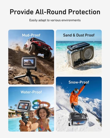 TELESIN Osmo Action 6 Su Geçirmez Kılıf (60Metreye kadar) | Osmo Action 6 Waterproof Case