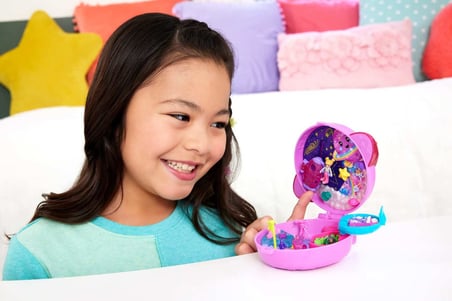 Polly Pocket Bebek ve Oyun Seti, Planet Polly Outer Space Compact, 1 Mikro